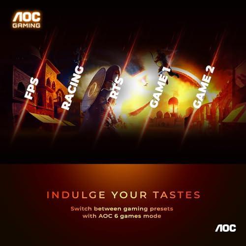 AOC AOC Q27G4XN 27" Gaming Monitor, 2K QHD 2560x1440, 180Hz 1ms, Adaptive-Sync, Height Adjustable, 2X HDMI 2.0, 1x Display Port, Xbox/PS5/Switch Ready, 3-Year Zero-Bright-dot