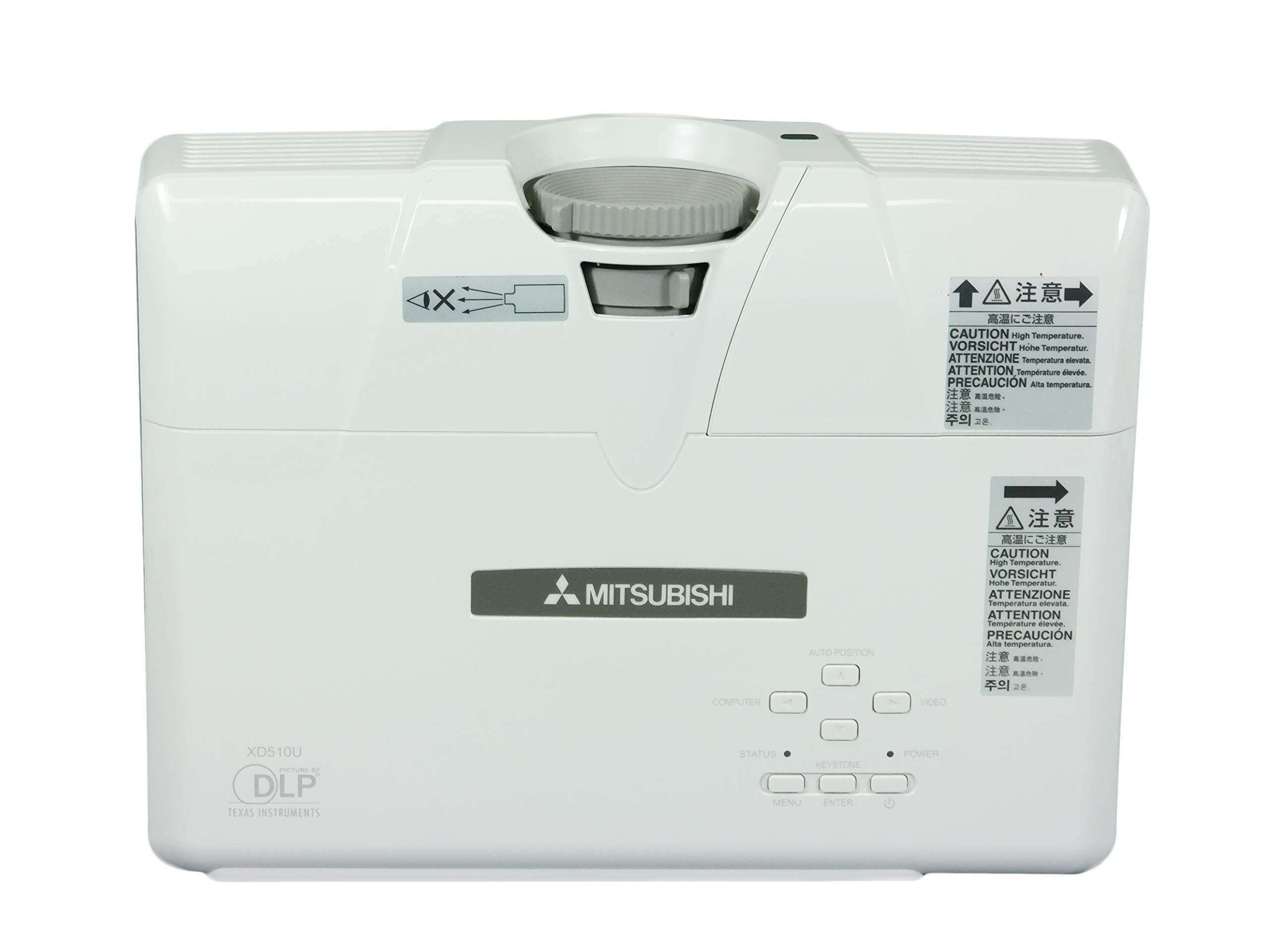 Mitsubishi Mitsubishi XD510U-G DLP Projector 2600 ANSI HD HDMI w/Adapter 1080i Remote (Renewed)