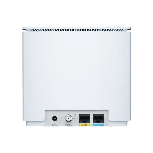ASUS ASUS ZenWiFi AX Hybrid(XC5) AX3000 + MoCA 2.5 Mesh WiFi 6 System (2pk) - Whole Home Coverage up to 3,500 Sq.Ft. & 4+ Rooms for Thick Walls, AiMesh, Lifetime Security, Easy Setup