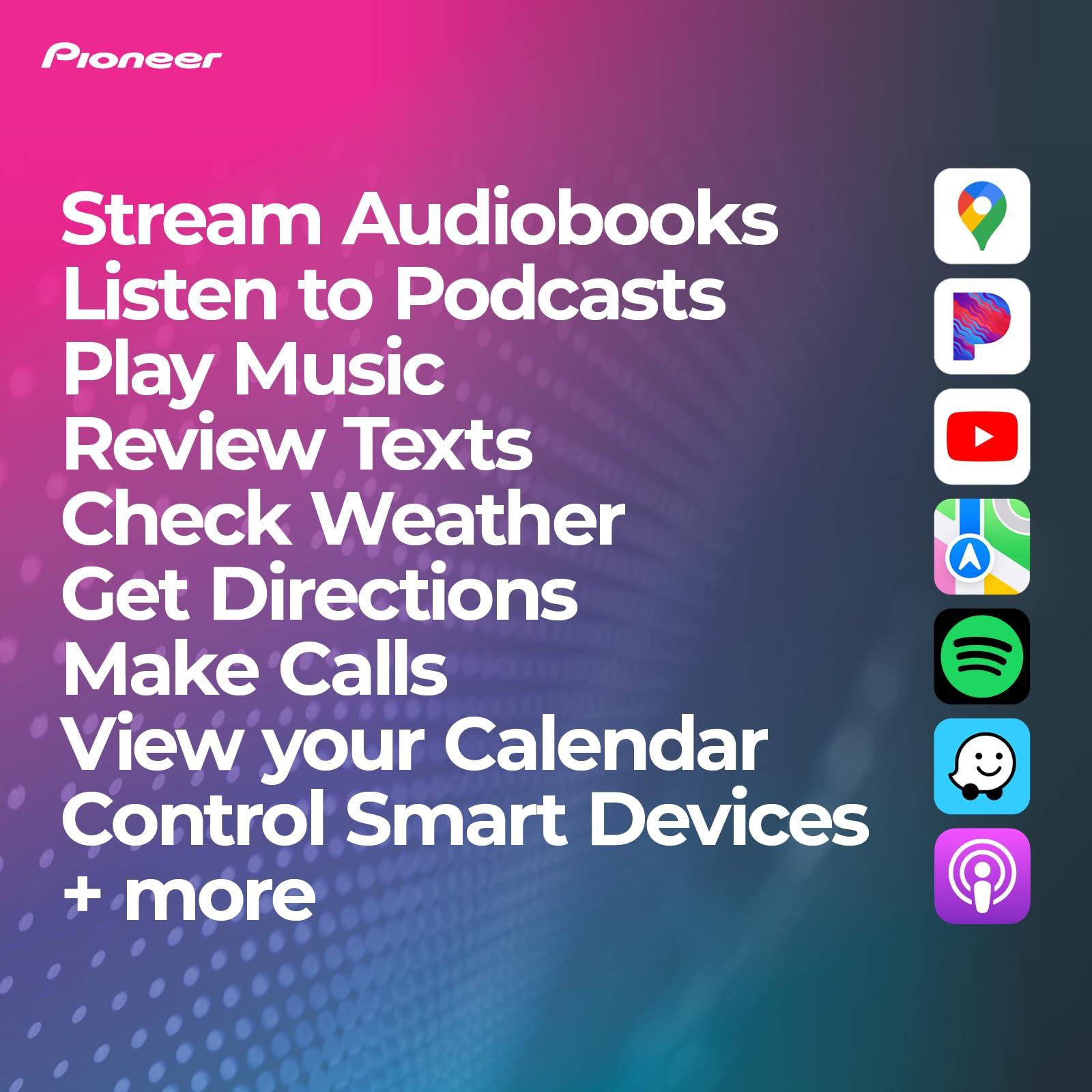 PIONEER Pioneer DMH-WC5700NEX 6.8 Multimedia Digital Media Receiver with Wireless Apple CarPlay and Android Auto, Built-In Bluetooth, WiFi and Amazon Alexa, Modular Design, Capacitive Touchscreen
