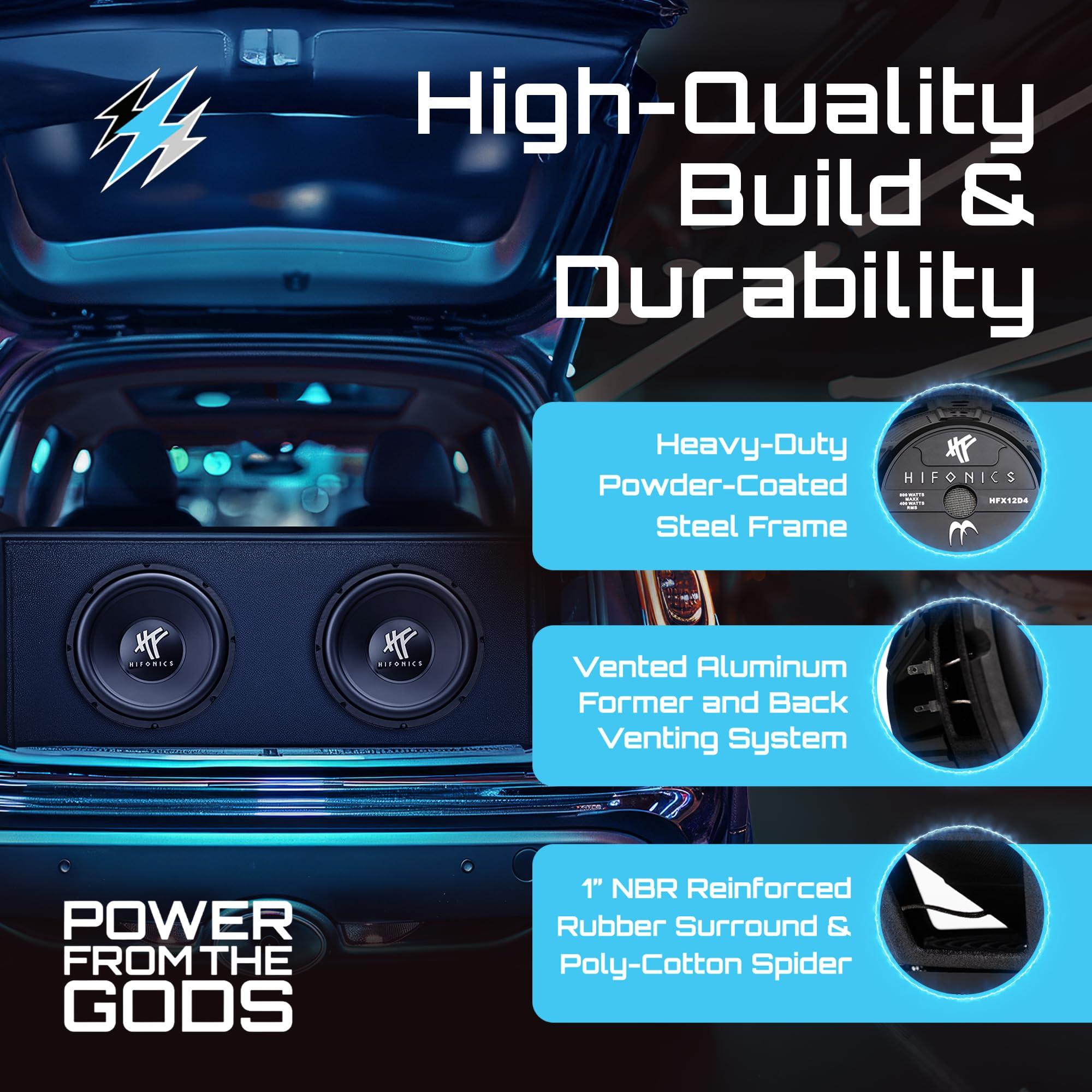 Hifonics Hifonics 4 HFX12D4 12\" 2400W Car Audio DVC Subwoofers Power Bass Subwoofers