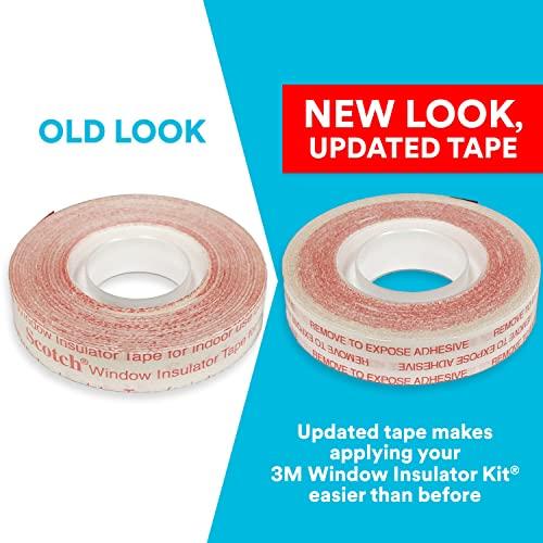 3M 3M Indoor Patio Door Insulation, Insulator Kit for 6\'-8\" x 9\' ft Patio Door, Keeps Cold Air Out and Warm Air In, Includes Heat Shrink Window Film and Scotch Window Film Mounting Tape (2144W-6)