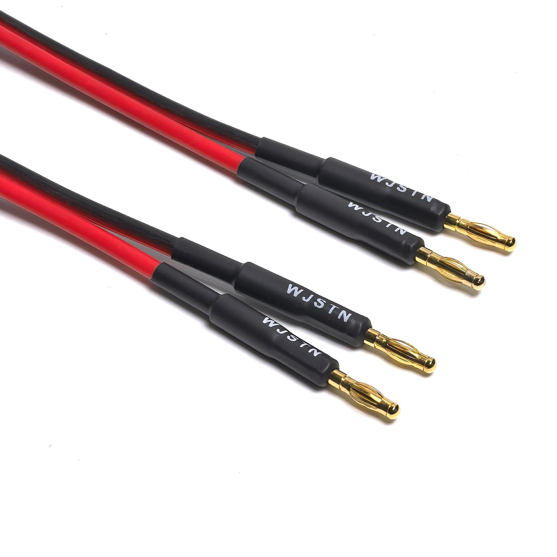 WJSTN WJSTN Banana Plugs to speakon Speaker Adapter Cablespeakon to Banana Plug Cable 12awg 6in/2 Pack