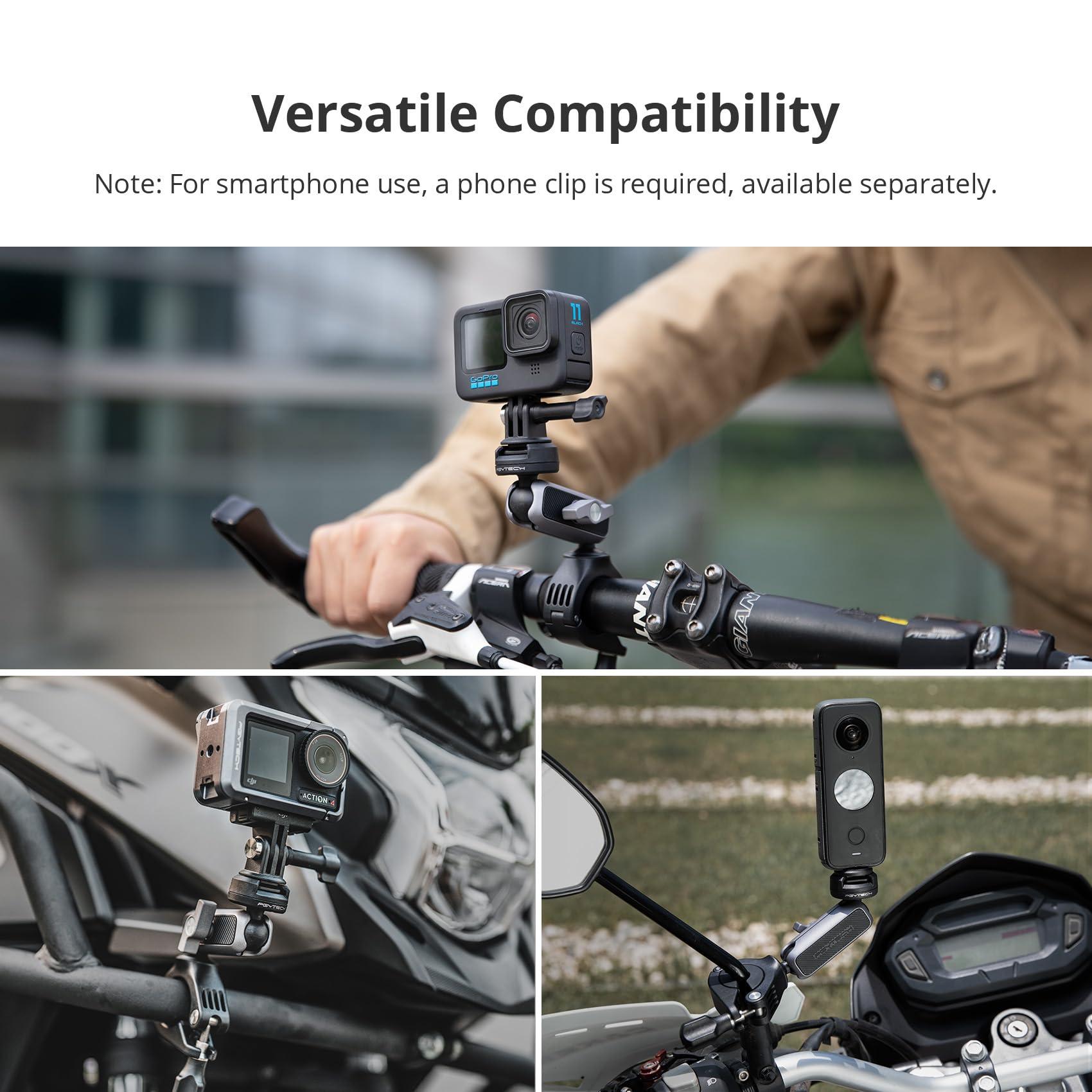 PGYTECH PGYTECH CapLock Suction Mount + Bike Motorcycle Handlebar Mount for DJI OSMO Action, Gopro Hero, OSMO Pocket