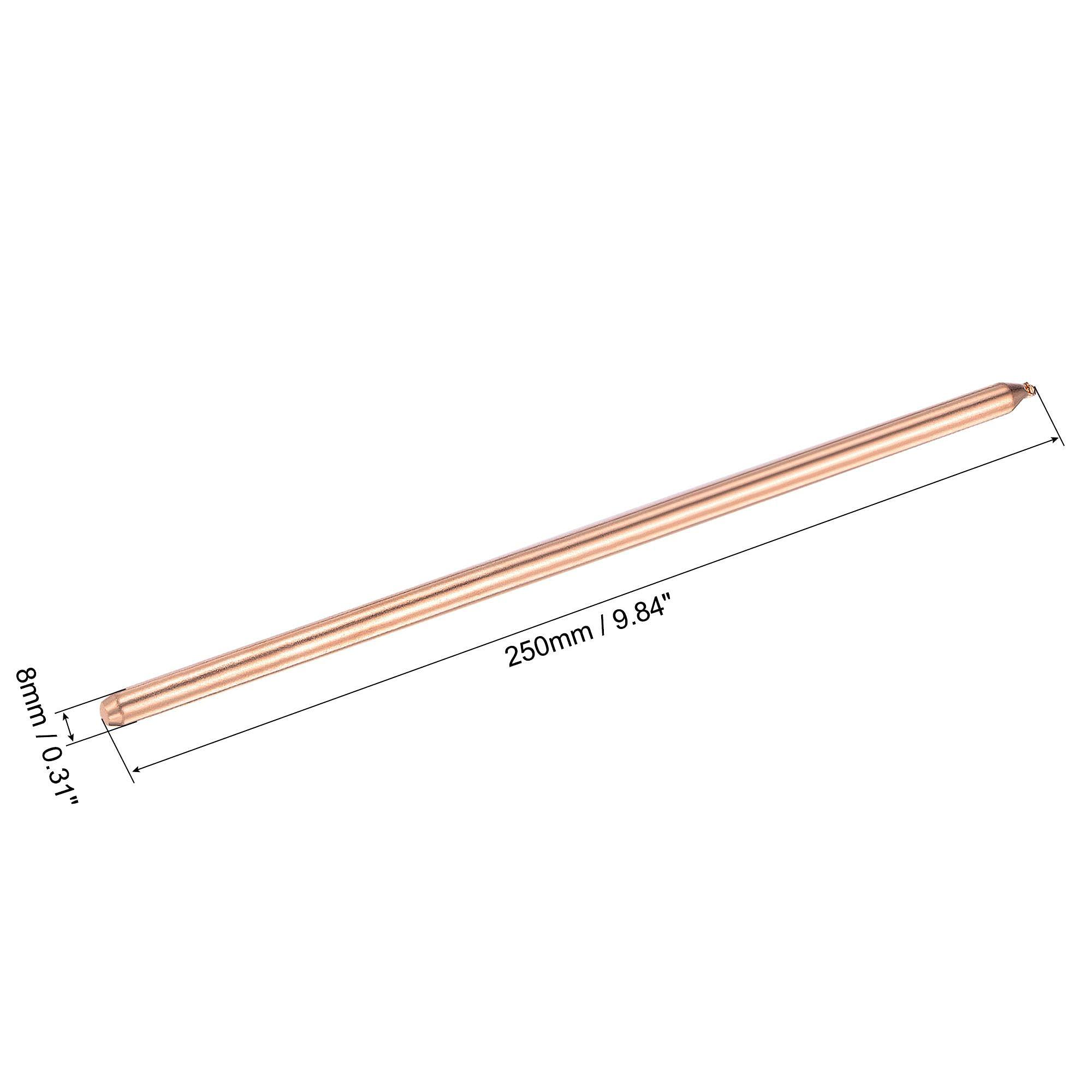 uxcell uxcell Copper Round Heat Pipe for Cooling Laptop CPU GPU Heatsink 8mm x 250mm