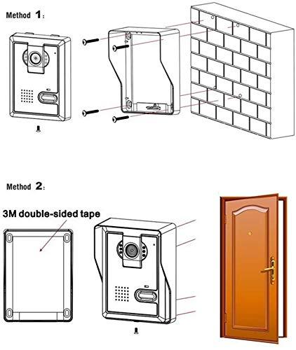AMOCAM AMOCAM Video Intercom System,7 Inches Monitor Wired Video Door Phone Doorbell Kits, Support Unlock, Monitoring, Dual-Way Intercom, 2 Camera with 3 Monitors
