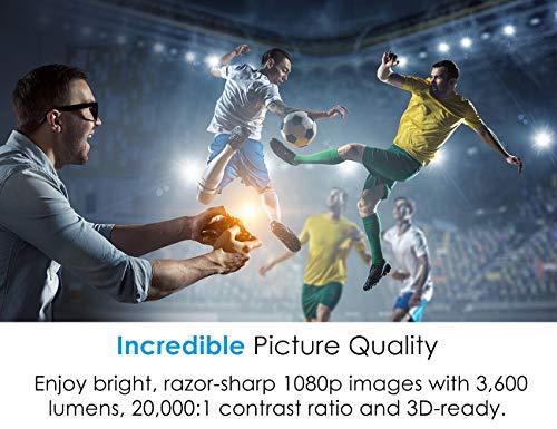 Optoma Optoma GT5600 Ultra Short Throw Gaming and Movie Projector, 3600 Lumens for Ambient Lighting, Easy Setup with Auto Keystone, 100-in Image from Only a Few Inches Away