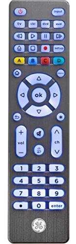 GE GE Backlit Universal Remote Controls for Samsung, Vizio, LG, Sony TVs, Blu-Ray Players, Streaming Devices (48843, 48848)