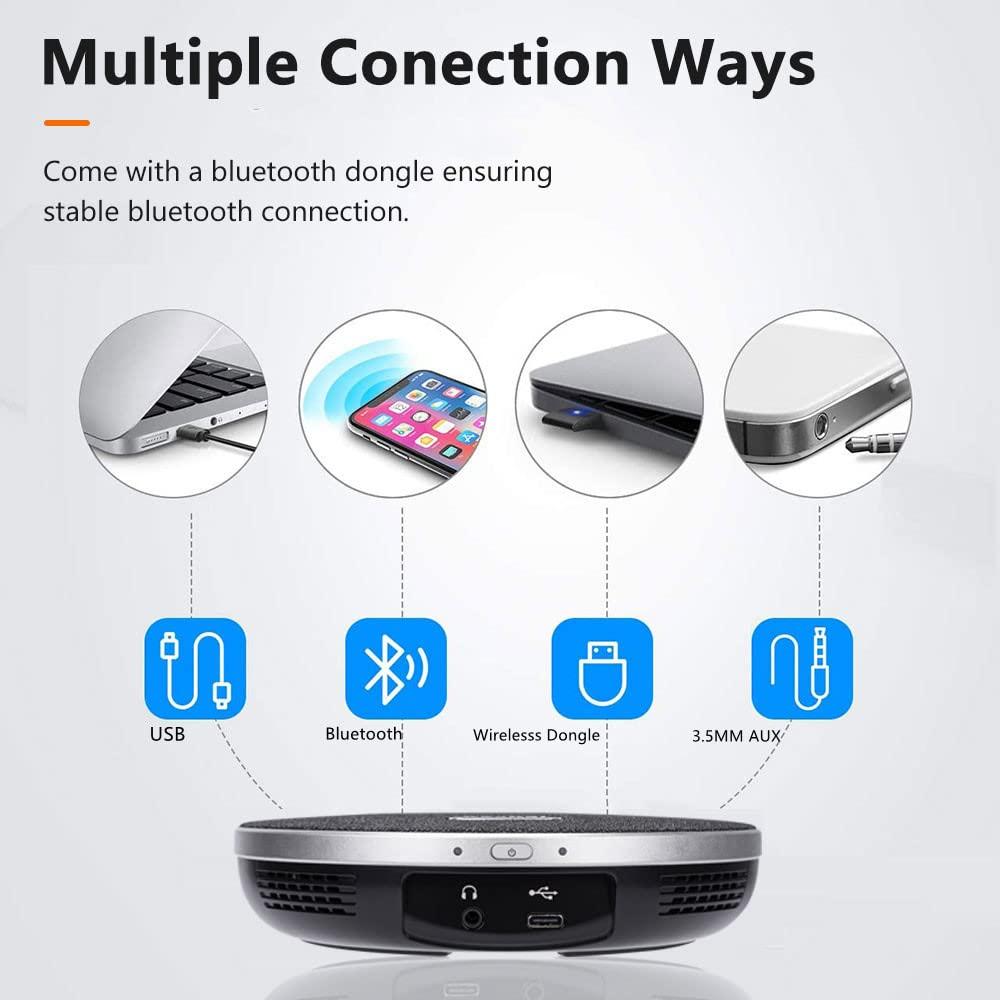 TONGVEO TONGVEO All-in-One Conference Room Video Camera System Bundle HD 1080P 60fps 3X Optical Zoom USB3.0 HDMI PTZ Camera and Bluetooth Conference Speakerphone with Microphones