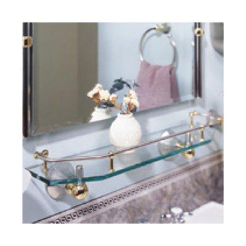 Motiv Motiv 2635T/24-15 London Terrace 24'' Glass Gallery Rail Shelf, Satin Nickel