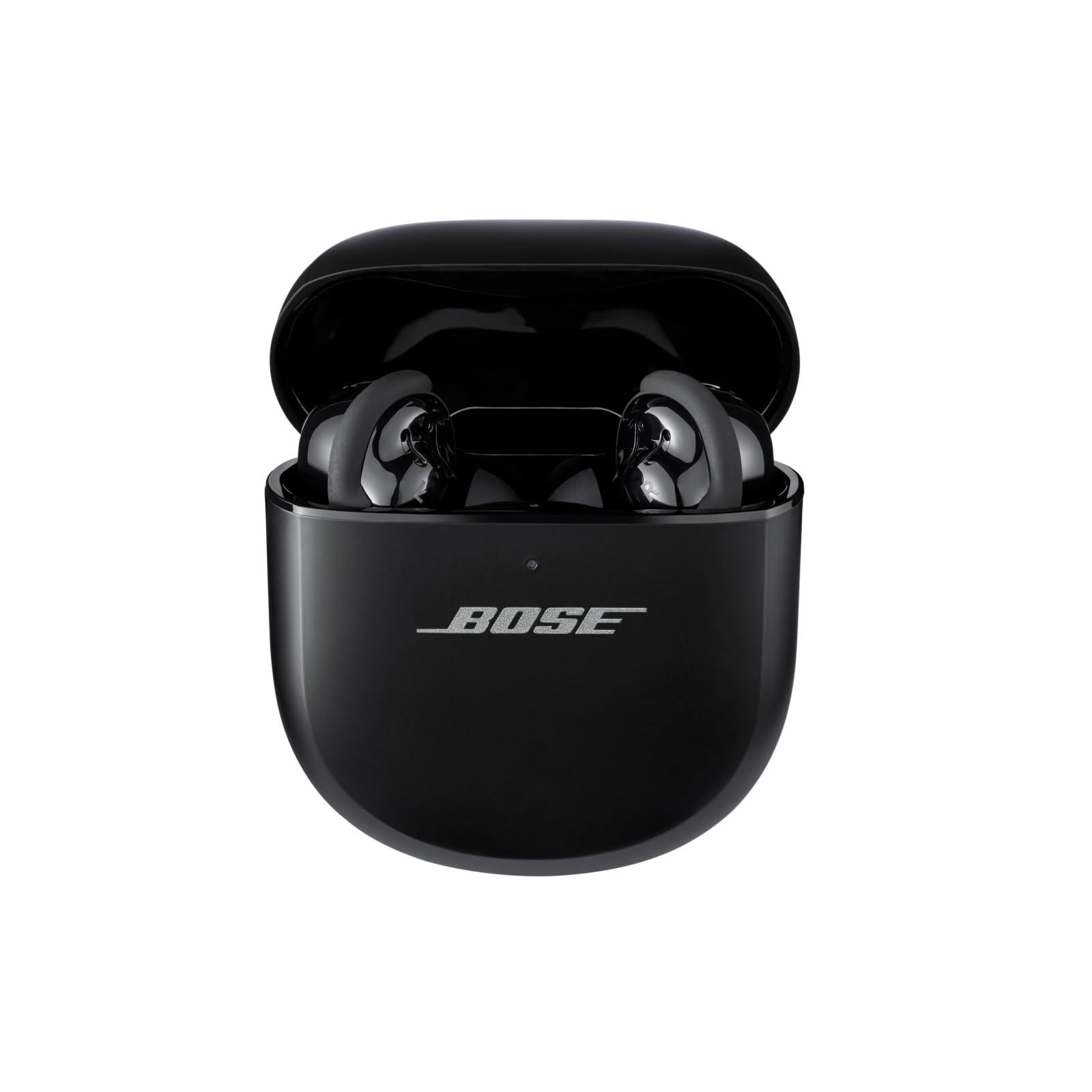 Bose Bose QuietComfort Ultra Bluetooth Earbuds, Wireless Earbuds with Spatial Audio and World-Class Active Noise Cancellation, Deep Bass, Up to 6 Hours of Playtime, Black
