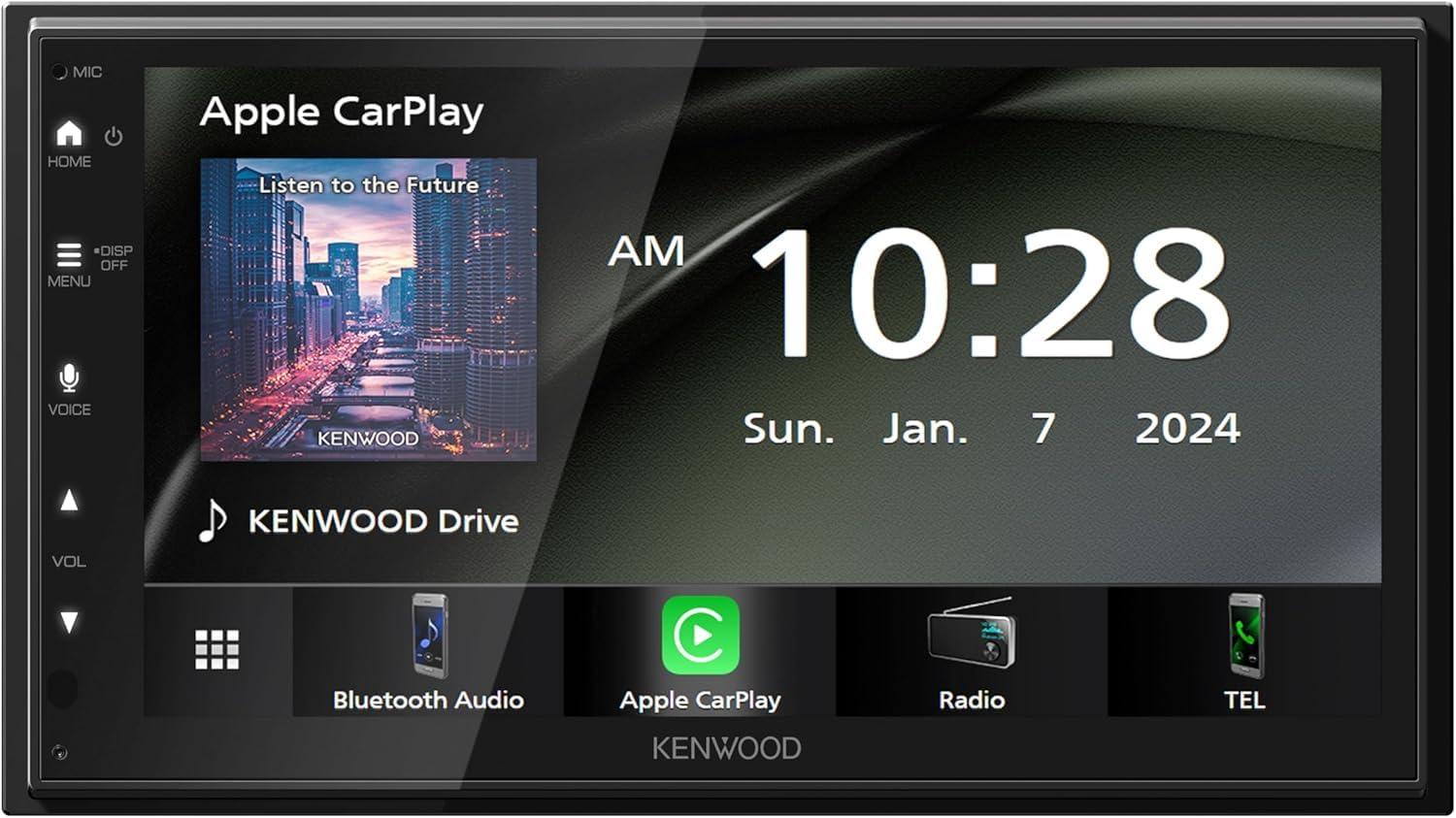 Kenwood KENWOOD DMX4710S Digital Car Stereo (50W x 6-Ch), Apple CarPlay & Android Auto Compatible, Bluetooth-Enabled Head Unit with 6.8\" LCD Display | Plus SiriusXM SXV300v1 Connect Vehicle Tuner Kit