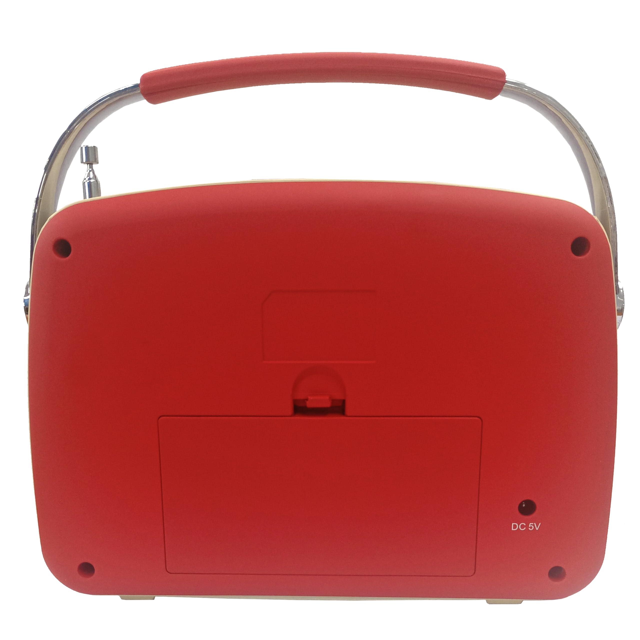 Supersonic Supersonic SC-1201BT Retro Portable Bluetooth Speaker with Vintage Vibes, AM/FM Radio, USB/SD Card/AUX Inputs, in a Cute Old Fashion Style for Kitchen Desk Bedroom Decor Aesthetic Gift for Friend