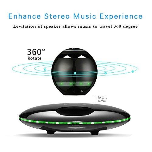Infinity Orb Infinity Orb Magnetic Levitating Speaker Bluetooth 4.0 LED Flash Wireless Floating Speakers with Microphone and Touch Buttons (Black)