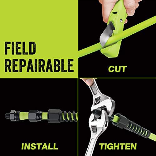Flexzilla Pro Flexzilla Pro Air Hose, 1/4 in. x 100 ft., Heavy Duty, Lightweight, Hybrid, ZillaGreen - HFZP14100YW2