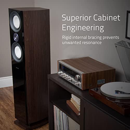 Fluance Fluance Reference High Performance 3-Way Floorstanding Loudspeakers with Down-Firing 8" Subwoofers for 2-Channel Stereo Listening or Home Theater System - Walnut/Pair (XL8FW)