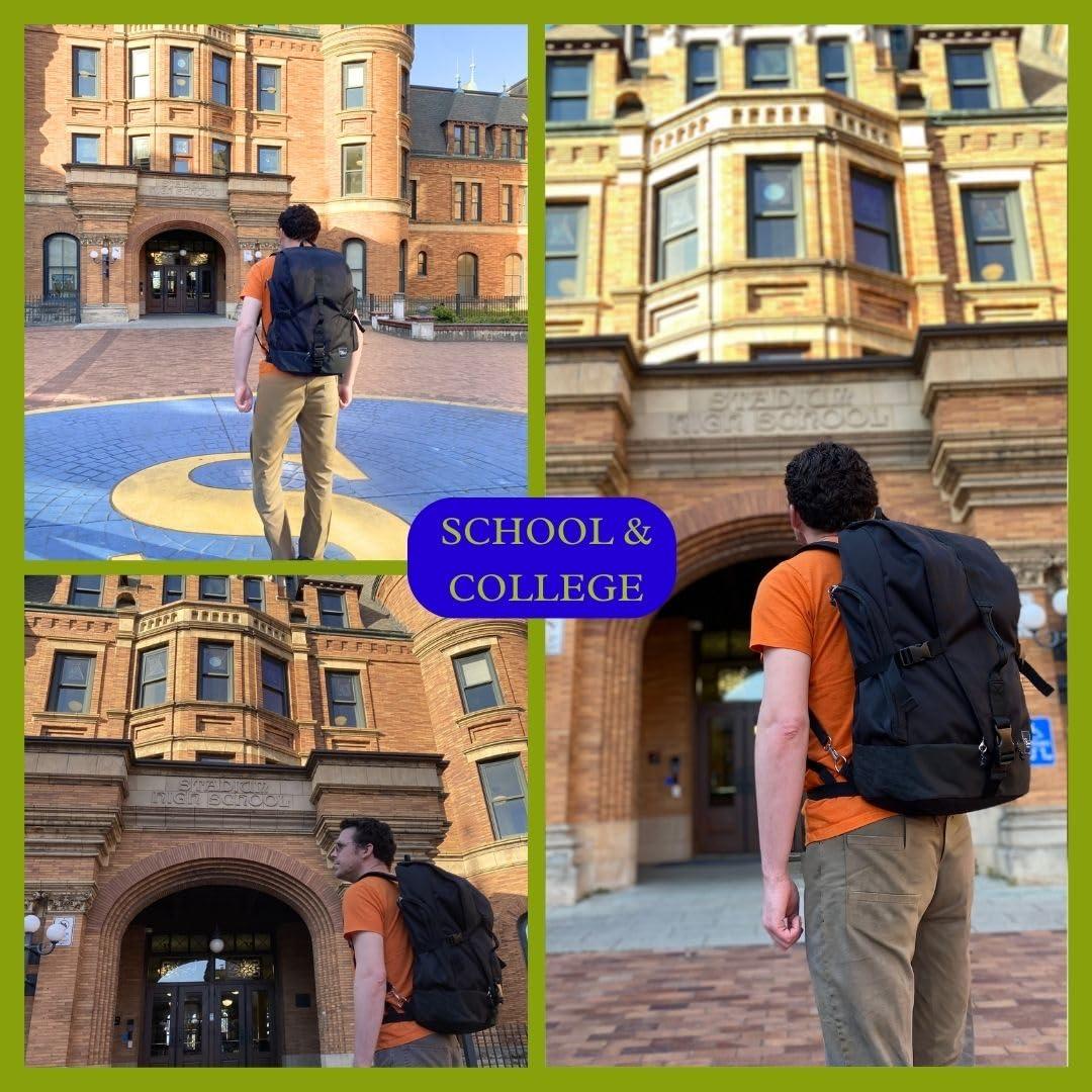 Skyway Skyway Luggage Rainier Weekender Backpack, Eco-Friendly, Made of 100% rPET Travel Laptop Bag for Women & Men, Flight Approved Carry On Bag, 43L, Tahoe Blue