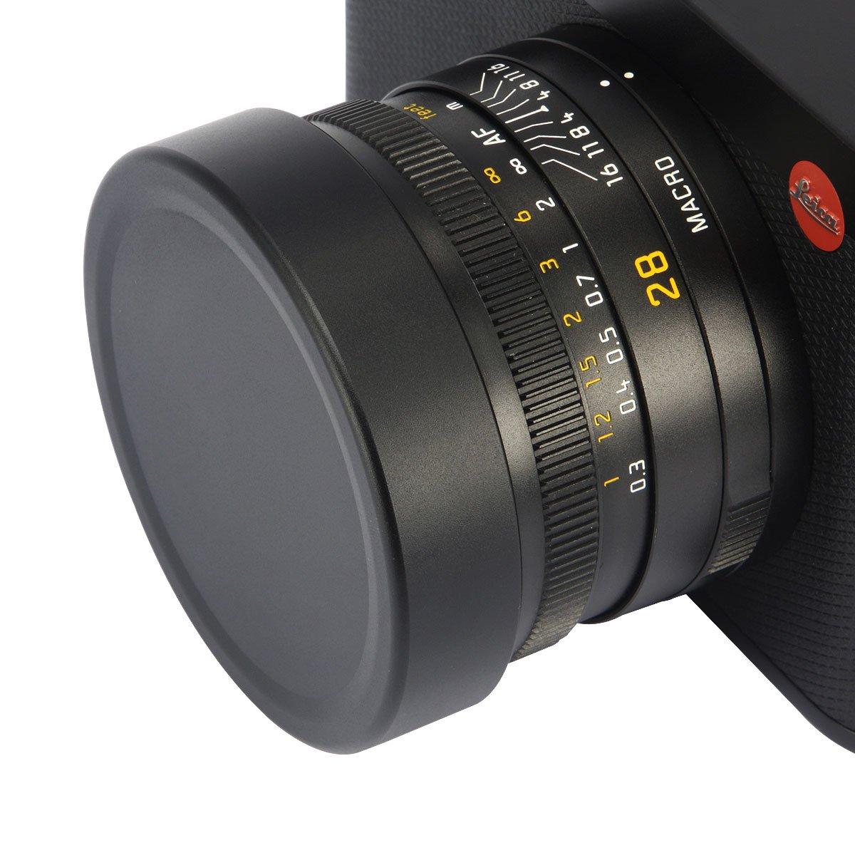 Haoge Haoge Metal Square Lens Hood with Metal Lens Front Cap for Leica Q3 Q2 Q Q-P QP q3 Typ116 Camera Accessories