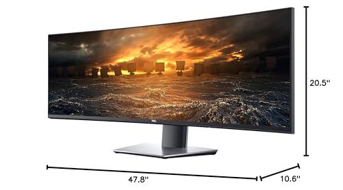 Dell Dell U4919DW UltraSharp 49-inch LED Backlit Curved Gaming Monitor with IPS, Vesa Compatible, Anti-Glare, Tilt, Swivel (HDMI, USB 3.0, USB-C, DisplayPort)
