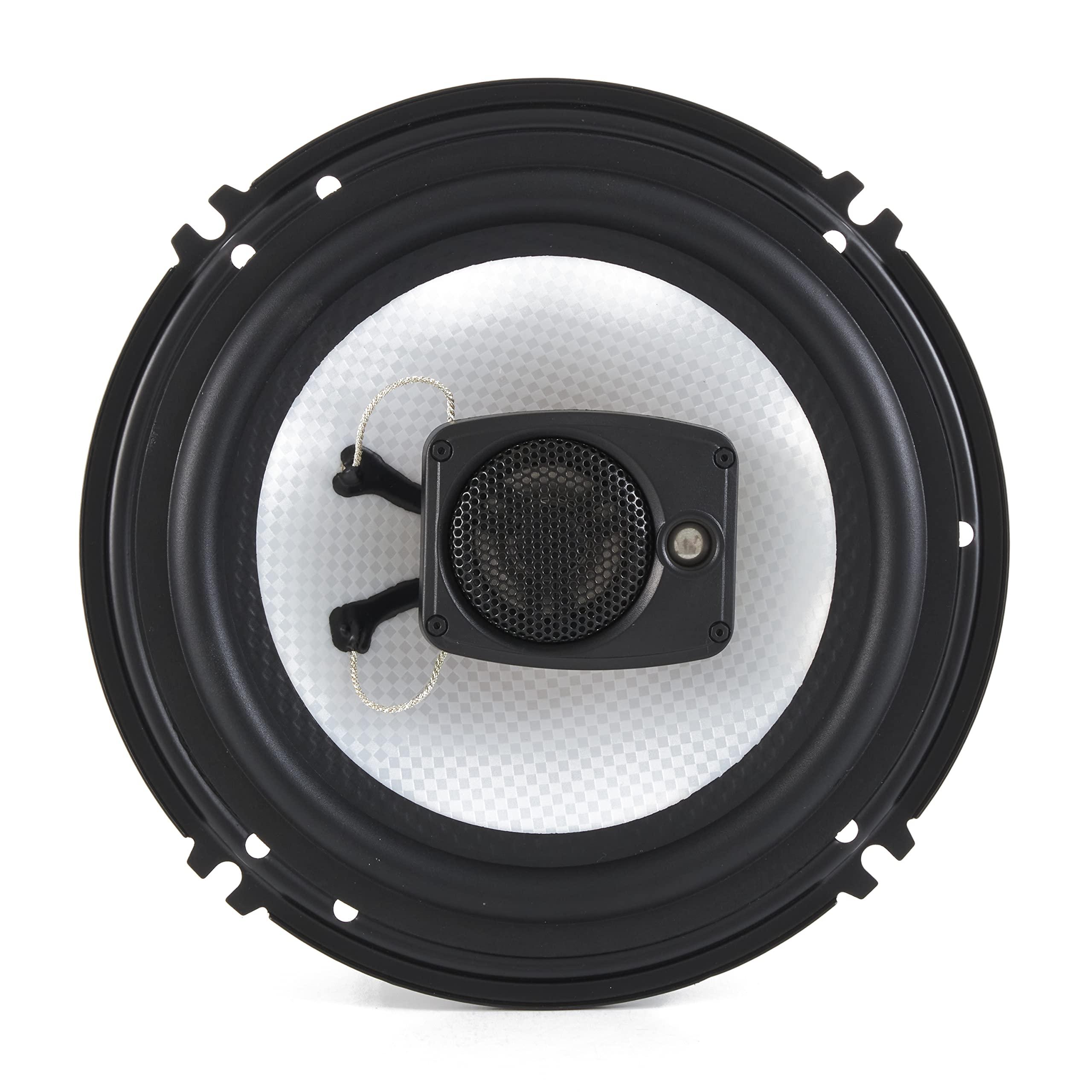 BOSS Audio Systems Boss Audio R63 Riot 6.5-Inch 600W 3 Way Car Audio Coaxial Speakers Stereo 4 Ohms with Car Mount, Poly Injection Woofer Cone & Rubber Surround (4 Pack)