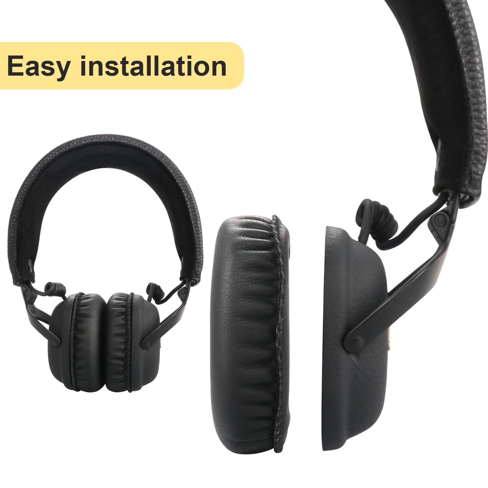 Sodorous Mid ANC Replacement Ear Pads Ear Cushions Compatible with Marshall Mid ANC Active Noise Cancelling On-Ear Headphone Earpads Repair Parts