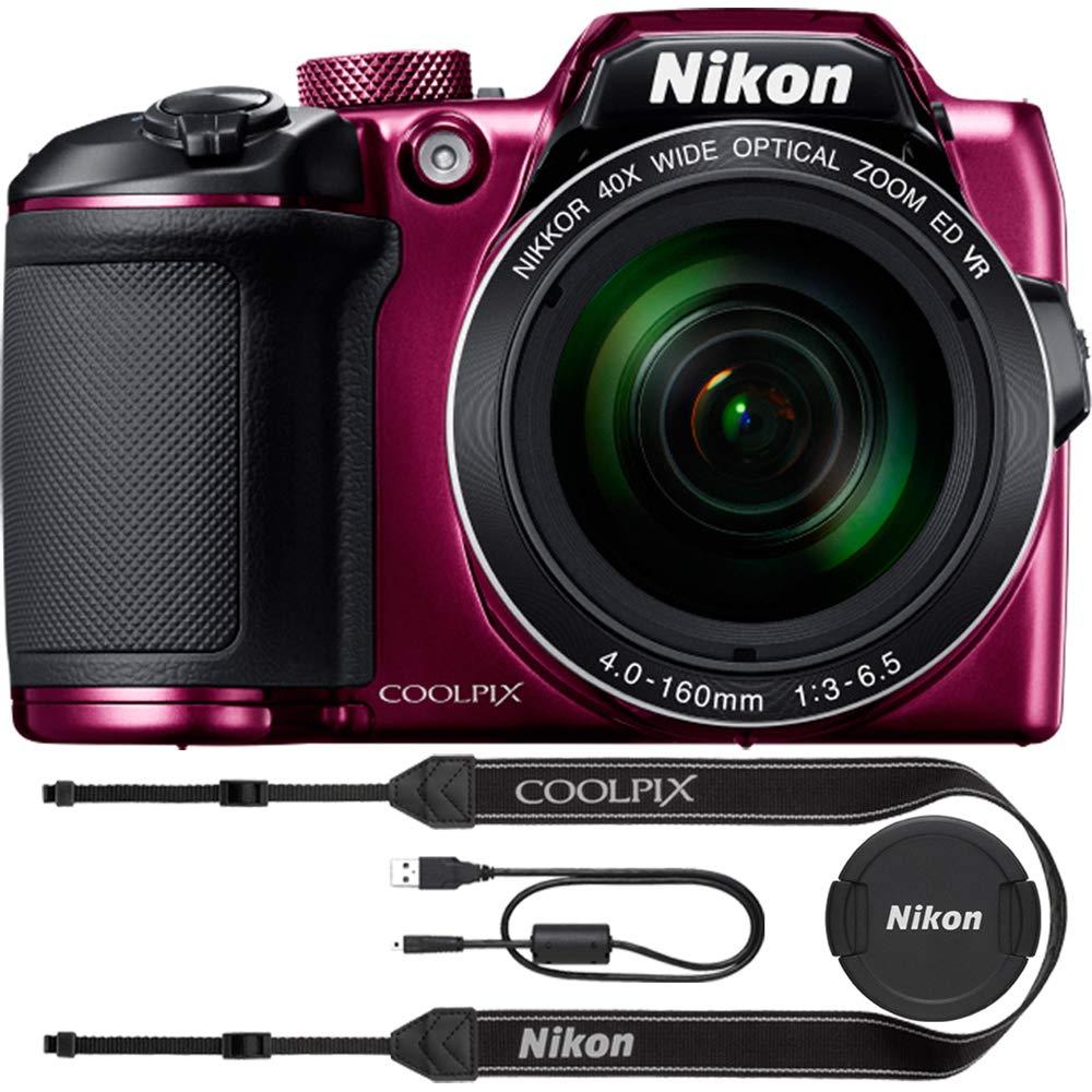 Nikon Nikon COOLPIX B500 16MP 40x Optical Zoom Digital Camera w/Wi-Fi (Plum) - (Renewed)