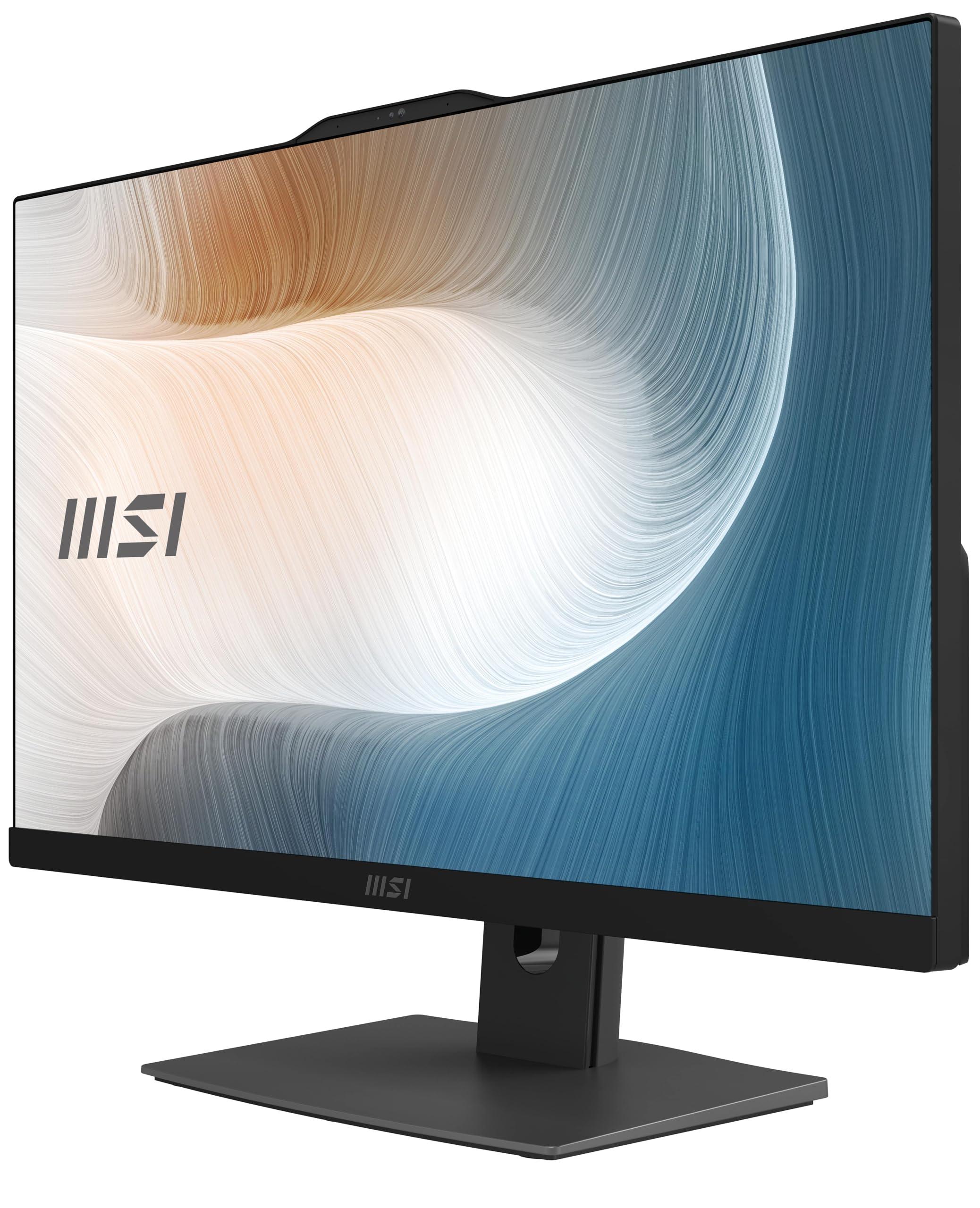 MSI MSI Modern AM242TP AIO Desktop: 23.8" FHD, Intel Core 5-120U, 16GB Memory, 1TB M.2 NVMe SSD, Windows 11 Pro: Black 1M-1095US