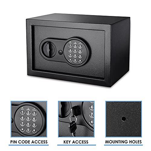 BARSKA Barska Digital Keypad Home & Office Steel Security Safe Lock Box with Deadbolts - 0.36 Cu Ft Compact