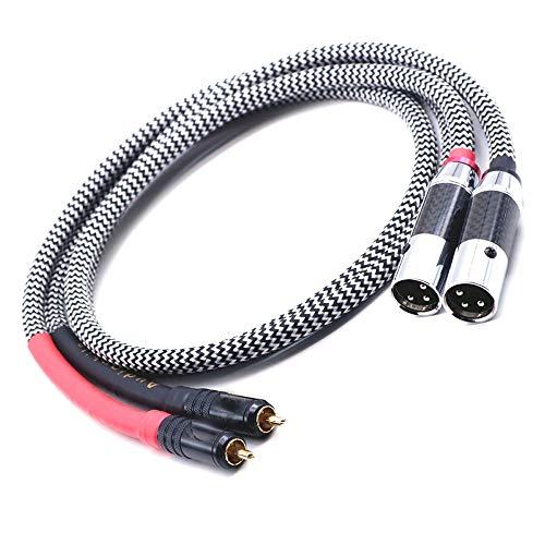 Moonsaudio Moonsaudio Balanced Audiophile Audio 2RCA Male to Dual XLR Male Connections Cables, HiFi Interconnect Cable for Home Theater, HDTV, Amplifiers,Hi-Fi System(2M/6.6FT, RCA to XLR Male)