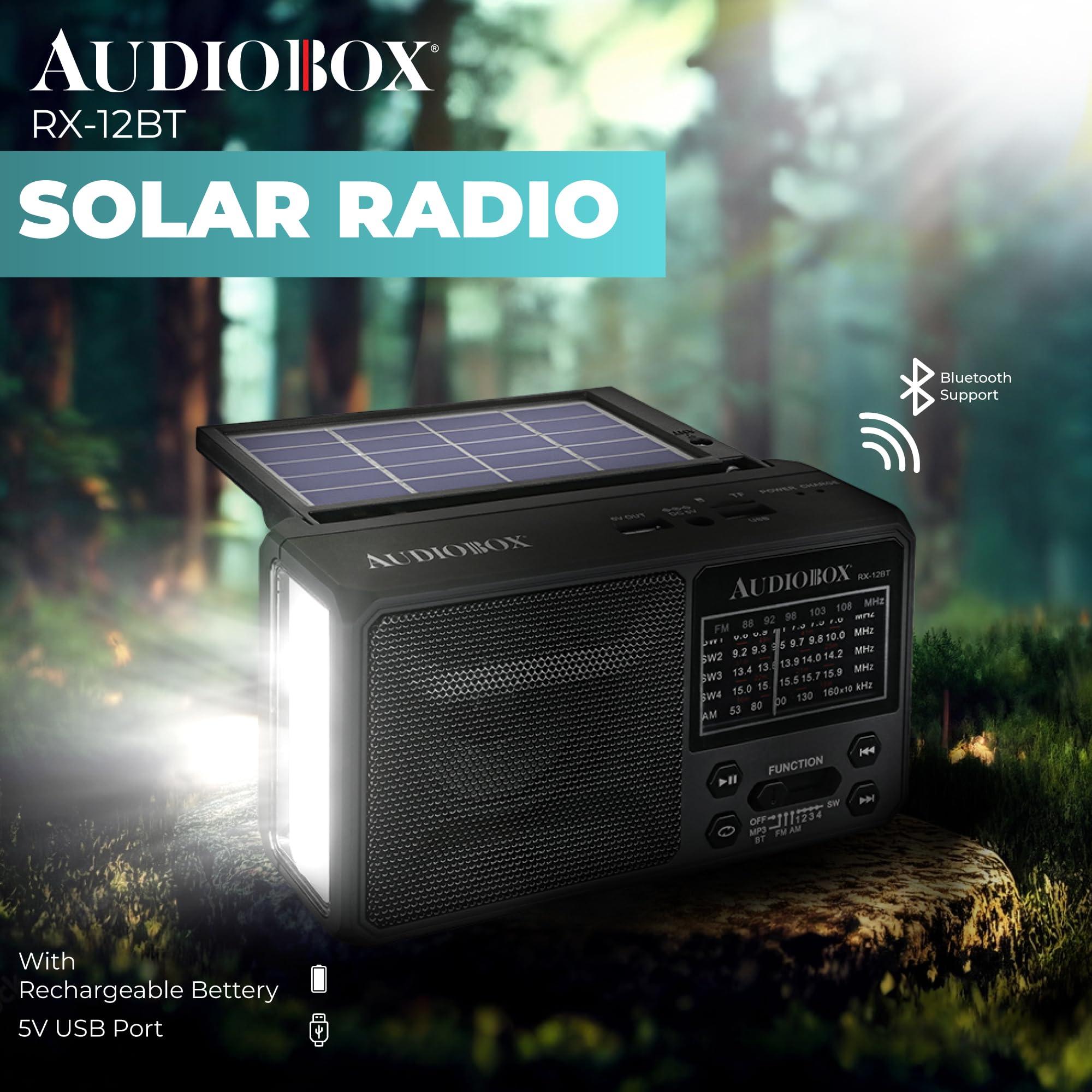 Audiobox Audiobox RX-12BT Multiband Solar Emergency Radio