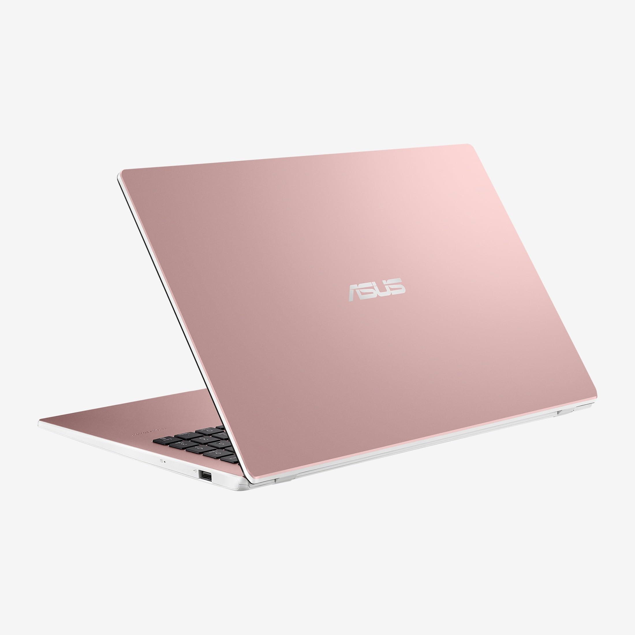 ASUS ASUS VivoBook Go, 15.6\" FHD Laptop, Intel Pentium N6000 Processor, 4GB DDR4 RAM, 128GB eMMC SSD, Intel HD Graphics, Webcam, Windows 11 Home S Mode, Pink, TWE Mousepad