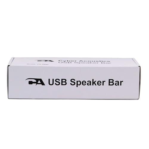 Cyber Acoustics Cyber Acoustics USB Speaker Bar (CA-2890) Stereo USB Powered Speaker, Easily Clamps to Monitor, Convenient Controls