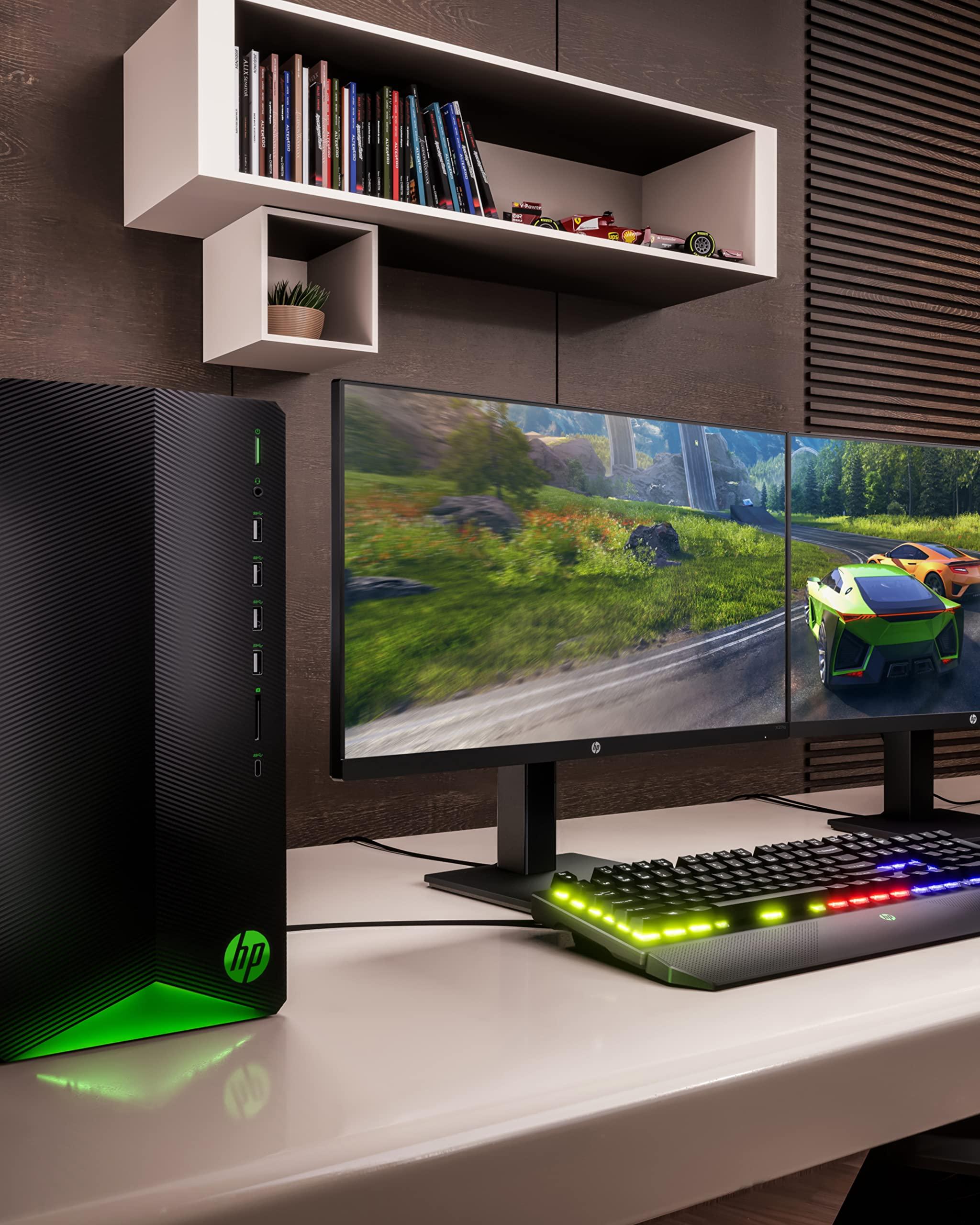 HP HP Pavilion Gaming Desktop, AMD Radeon RX 5500, AMD Ryzen 3 5300G Processor, 8 GB RAM, 512 GB SSD, Windows 11 Home, 9 USB Ports, Keyboard and Mouse Combo, Pre-Built PC Tower (TG01-2022, 2022)