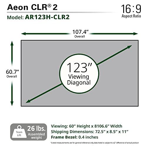 Elite Screens Elite Screens Aeon CLR2, 123-Inch ALR Projector Screen, Edge-Free Fixed Frame, 90% Ambient Light Rejecting, Grey Screen for UST & Short Throw ProjectorsIndoor Movie & Home Theater Screen, AR123H-CLR2