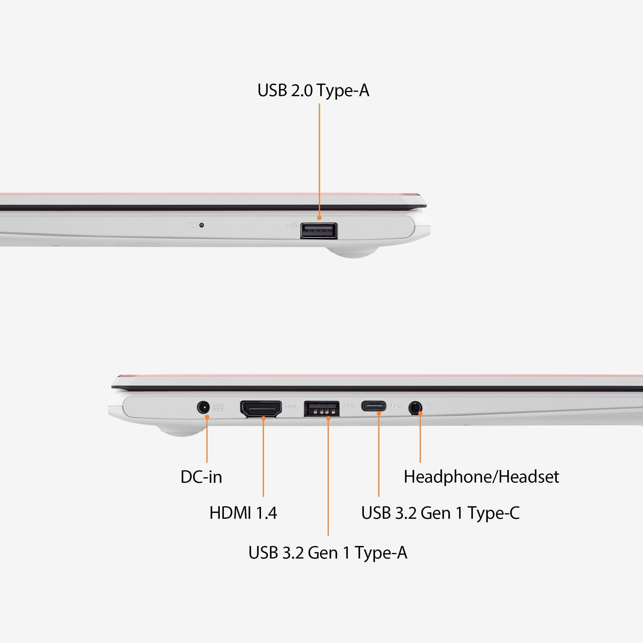 ASUS ASUS VivoBook Go, 15.6\" FHD Laptop, Intel Pentium N6000 Processor, 4GB DDR4 RAM, 128GB eMMC SSD, Intel HD Graphics, Webcam, Windows 11 Home S Mode, Pink, TWE Mousepad