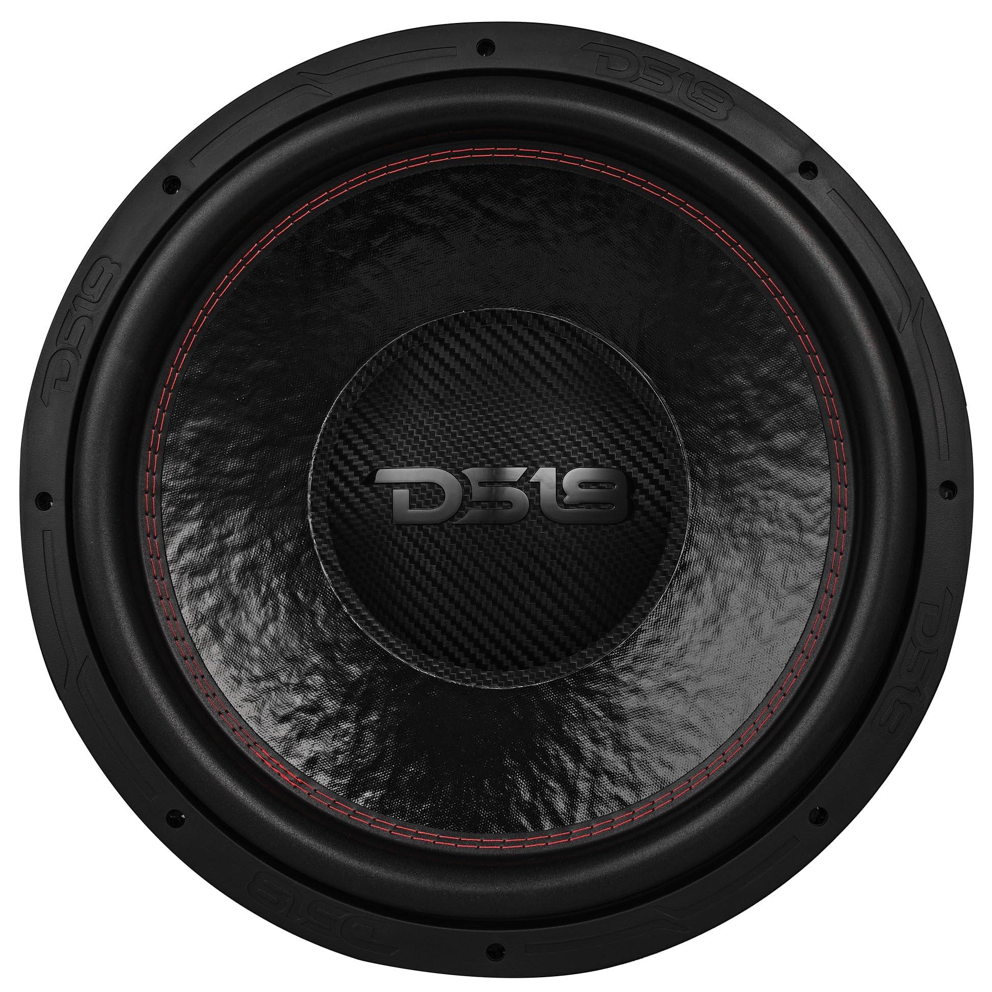 DS18 DS18 EXL-TR15.4D 15" Subwoofer Triple Stack with Reinforced Cone with Epoxy Coating for Enhanced Audio Performance, 2500 Watts RMS 4" Dvc 4-Ohm, Pro Audio SPL Car Subwoofer