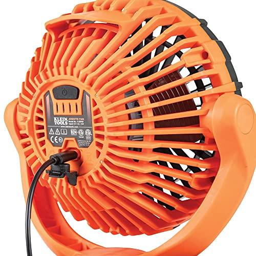 Klein Tools Klein Tools PJSFM1 Cordless Rechargeable Fan with USB-C Charging Cord and Multiple Mounting Options Perfect for the Jobsite