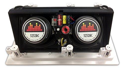 Silver Ticket Products 5252AC Silver Ticket in-Ceiling Speaker with Pivoting Full Speaker Adjustable Angle Woofers and Tweeter (Dual 5.25 Inch in-Ceiling Center Channel) Ceiling ONLY