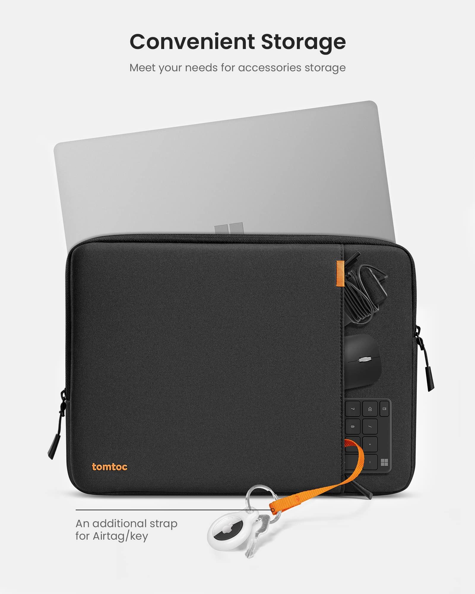 tomtoc tomtoc 360 Protective Laptop Sleeve for Dell XPS 15 Laptop, 15-inch Microsoft Surface Laptop 7(Copilot PC) 6/5/4/3, 15-inch MacBook Air M3/M2, Water-Resistant Ultrabook Notebook Accessory Bag Case