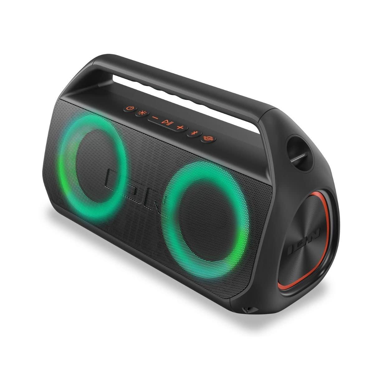 Ion ION Audio Uber Boom Ultra - Water-Resistant Bluetooth Stereo Boombox with Lights (Renewed)