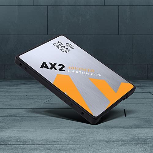 TEAMGROUP TEAMGROUP AX2 2TB 3D NAND TLC 2.5 Inch SATA III Internal Solid State Drive SSD (Read Speed up to 550 MB/s) Compatible with Laptop & PC Desktop T253A3002T0C101