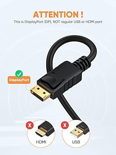 CableCreation CableCreation Displayport to VGA Cable 6FT, Displayport to VGA Adapter Gold Plated 1080P@60Hz, Standard DP Male to VGA Male Cable, Compatible with Laptop, PC, TV, Projector, Black