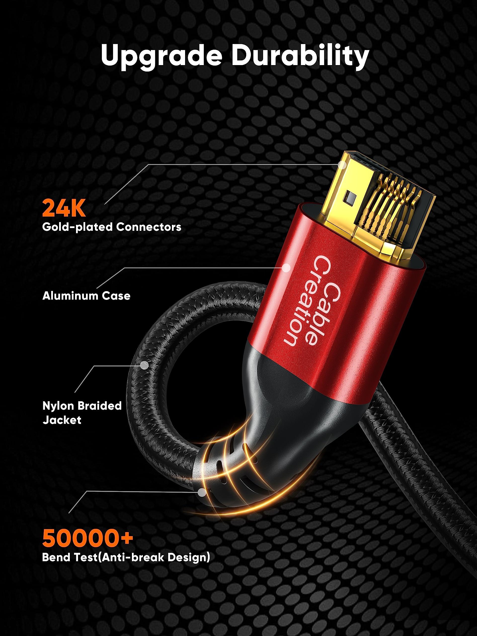 CableCreation CableCreation eARC HDMI Cable, HDMI Cable 6ft (48Gbps, 8K@60Hz) - 6.6 Feet, HDMI Cable 8K, eARC HDR HDCP 2.2 2.3
