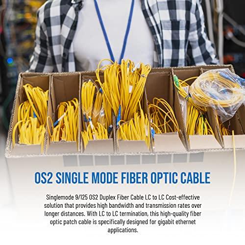 NewYork Cables NewYork Cables 5M OS2 LC to LC Fiber Patch Cable | Single Mode Duplex Corning 9/125 LC to LC Jumper Cord | High Speed LC LC Fiber Optic SMF 5 Meter (16.4ft) | LC-LC Singlemode Network Cable (Yellow)