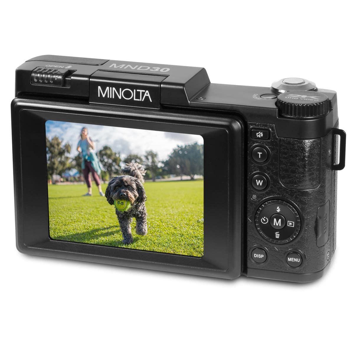 Minolta Minolta MND30 30 MP / 2.7K Ultra HD Digital Camera (Black)