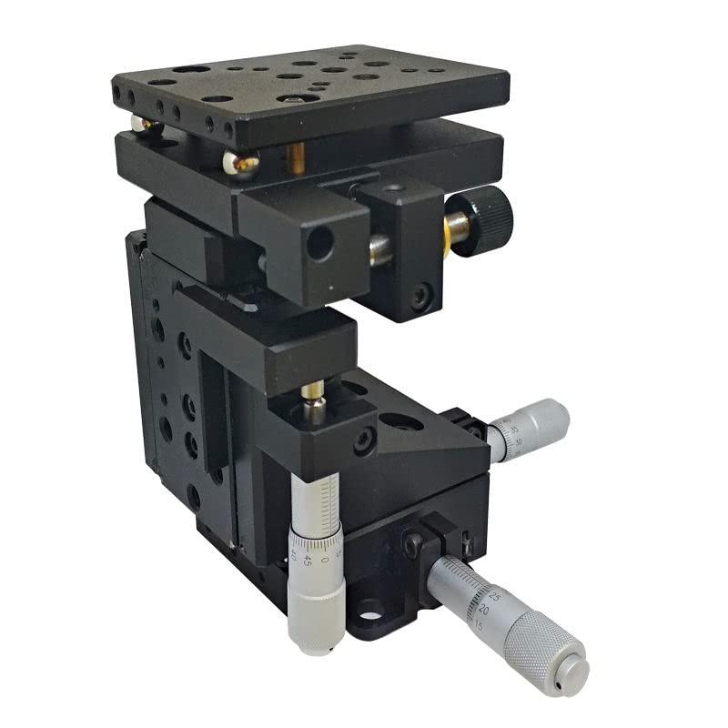 FIERRG Lab Microscope Equipment Microscope Manual Stage PT-WZ13 XYZ Tilt andl Rotation Manual Integrated Positioning Stage Microscope Accessories