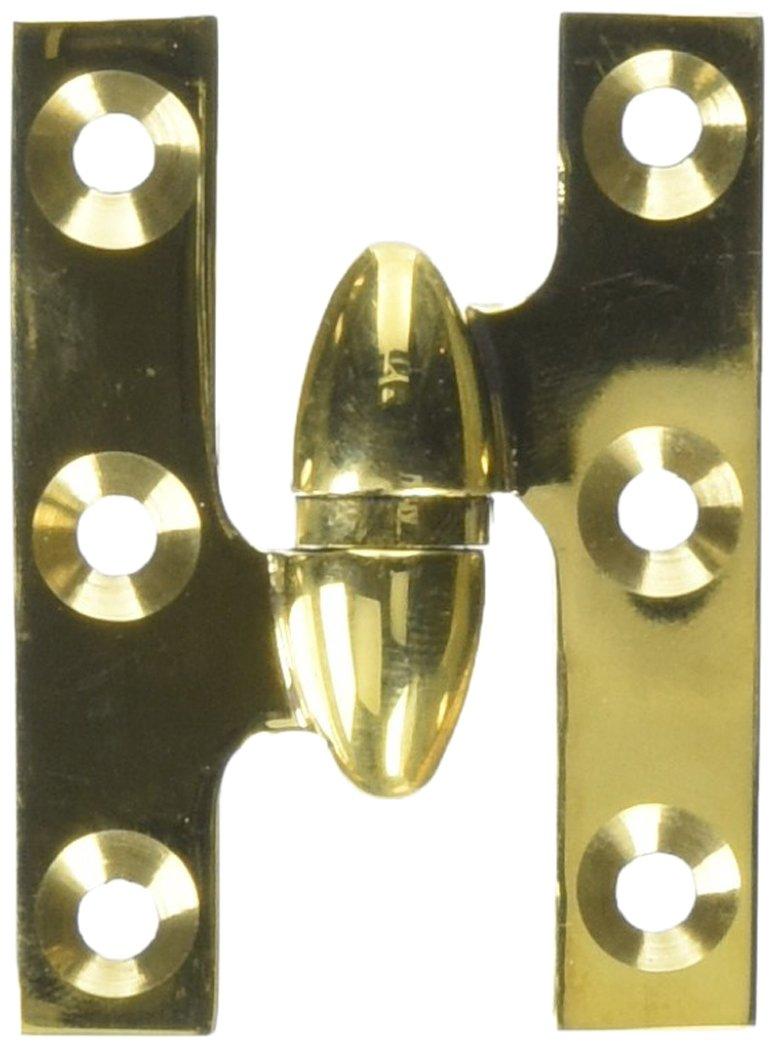 Deltana Deltana OK2015U3UNL-L Solid Brass 2-Inch x 1/2-Inch Olive Knuckle Hinge