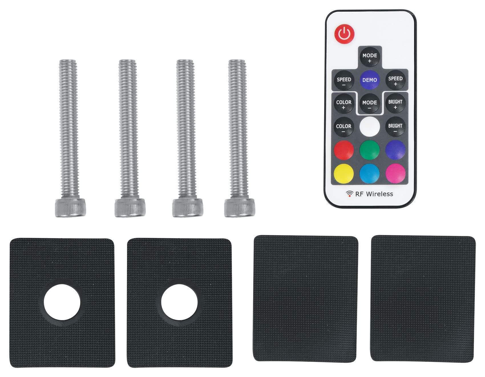 Rockville Rockville Pair WB50KLS Black 5.25" 250w Metal Marine Wakeboard LED Tower Speakers