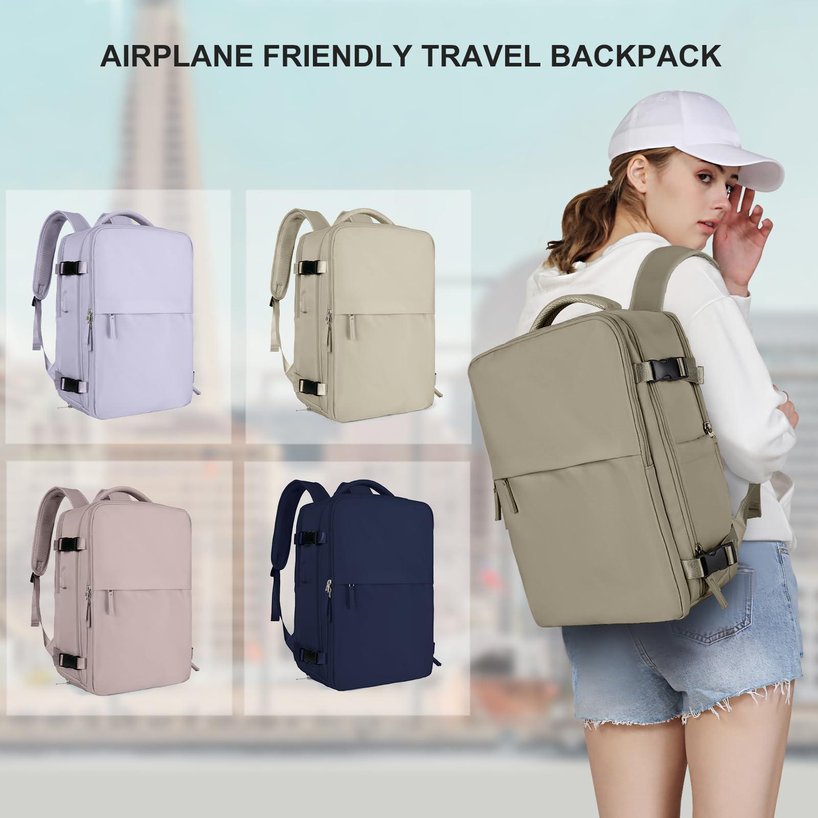 coowoz coowoz Travel Backpack For Women Men Airline Approved,Carry On Backpack,Large Hiking Backpacks Waterproof Outdoor Sports Rucksack Casual Daypack Fit 15.6 Inch Laptop College Backpacks(Coffee)