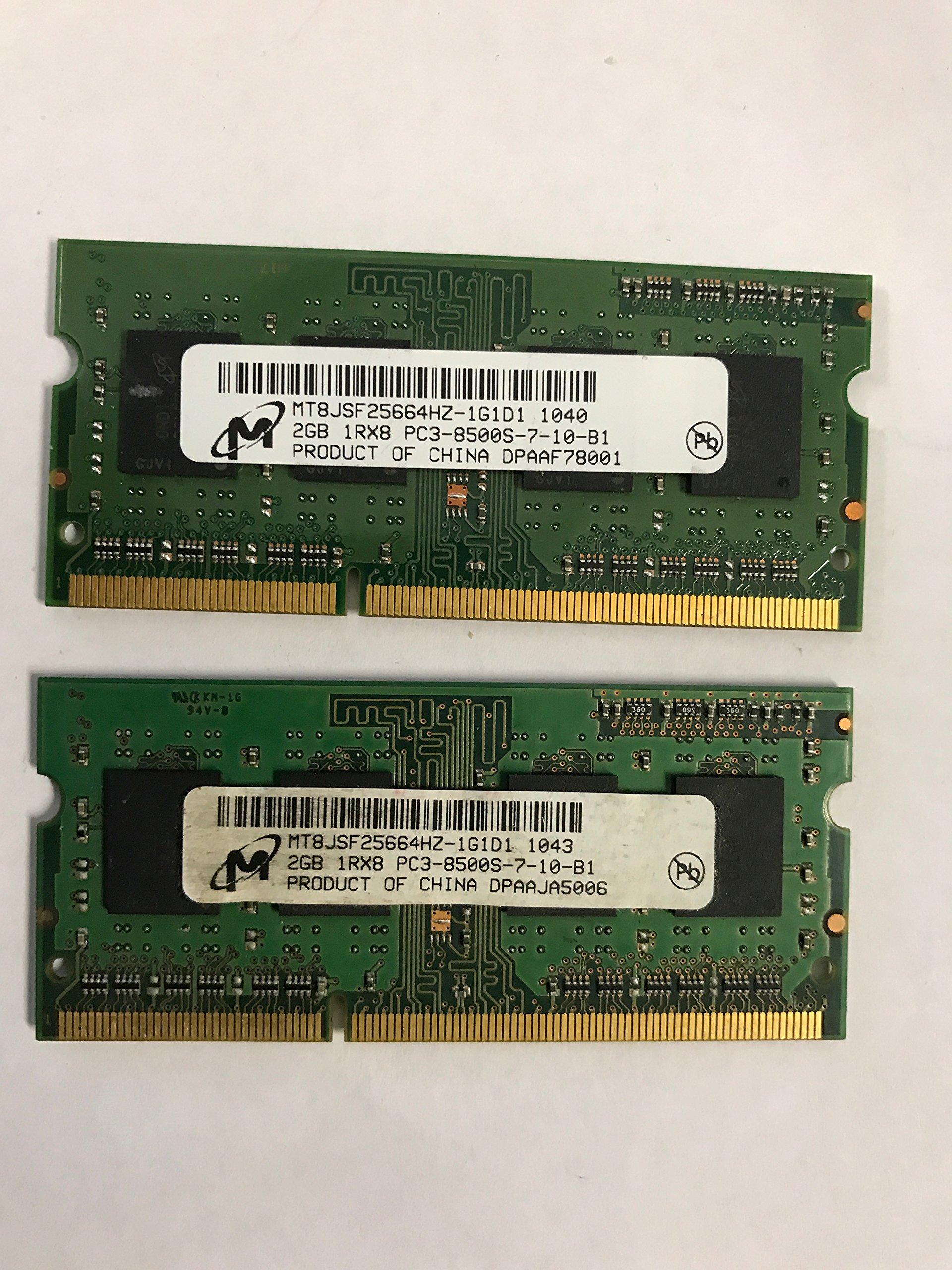 GoldenRAM MICRON MT16JSF25664HZ-1G1D1 2GB NOTEBOOK SODIMM DDR3 PC8500(1066) UNBUF 1.5v 2RX8 204P 256MX64 128mX